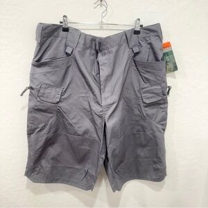 NWT 5.11 Tactical Cargo Shorts Mens 44 Grey Ripstop Workwear Outdoor Pockets